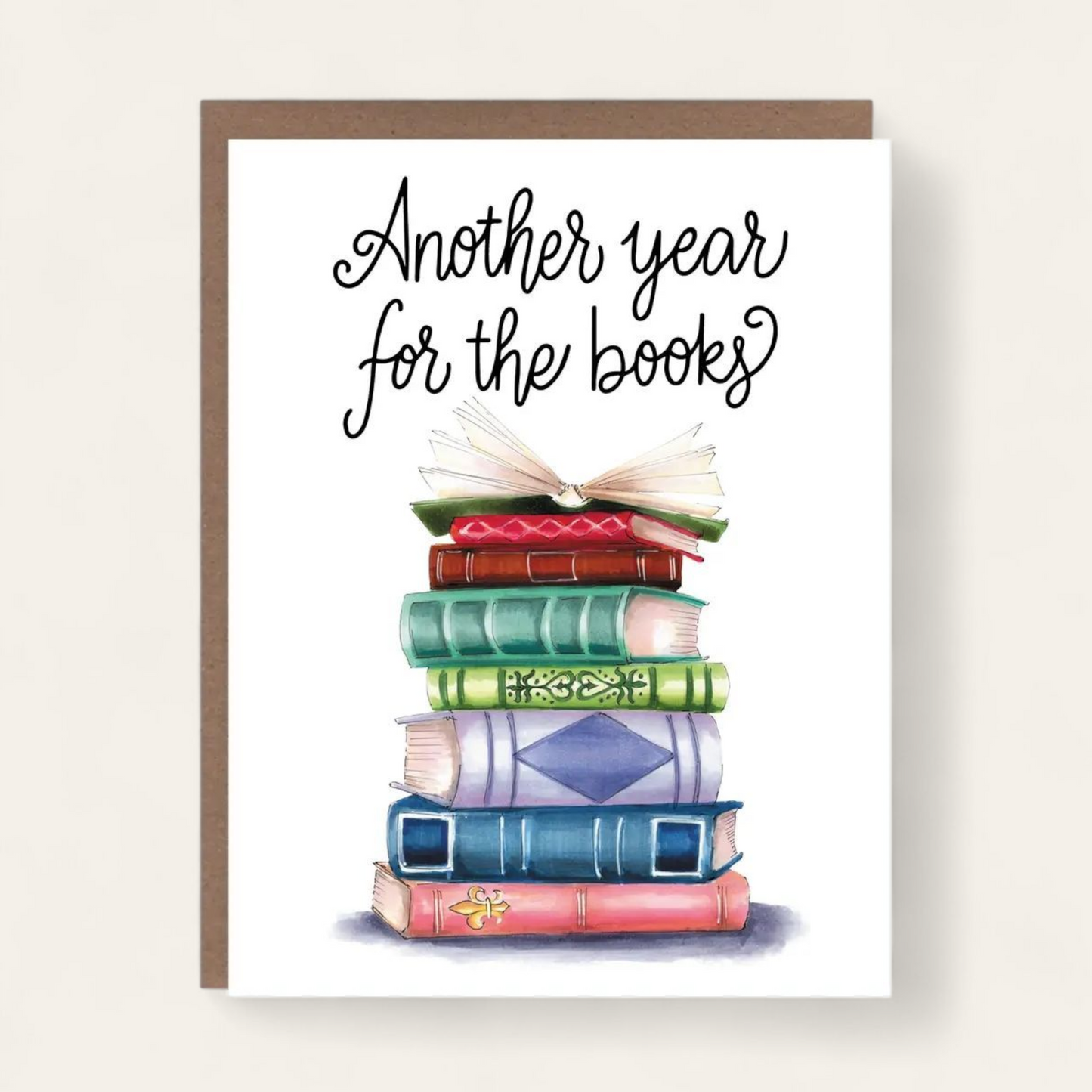 Another Year for the Books Greeting Card