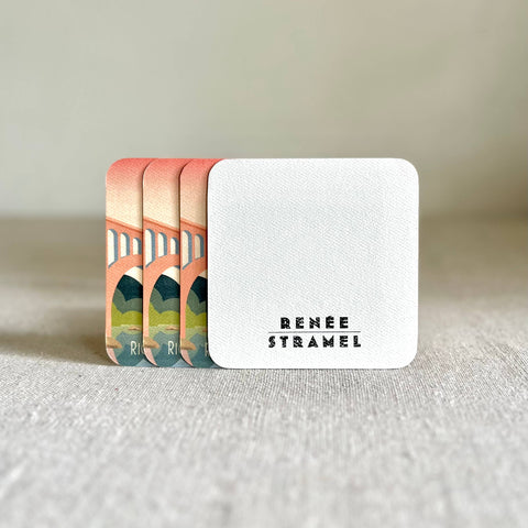 Richmond, VA Paper Coaster Set - Set of 4 Coasters