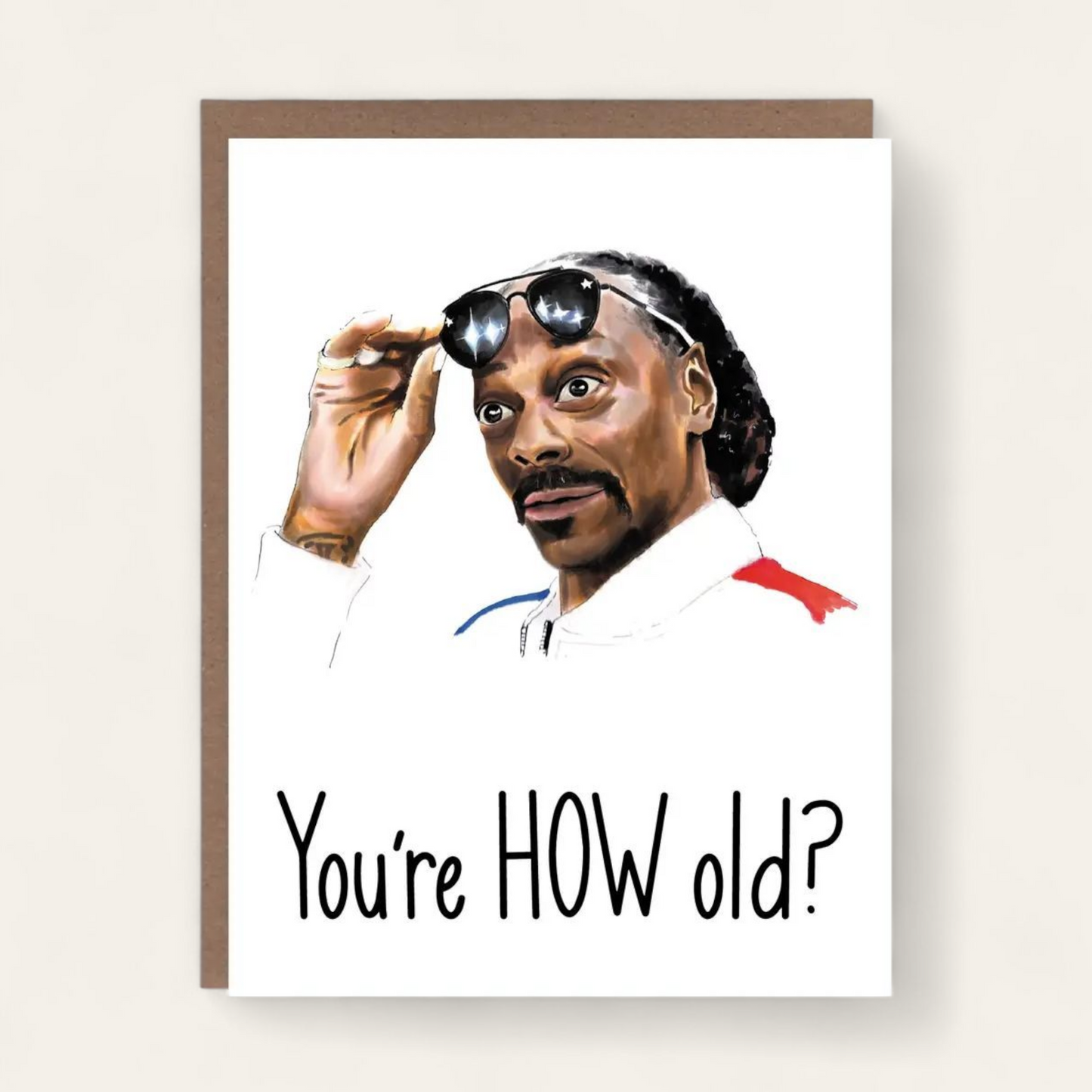 "You're How Old?" Snoop Birthday Greeting Card