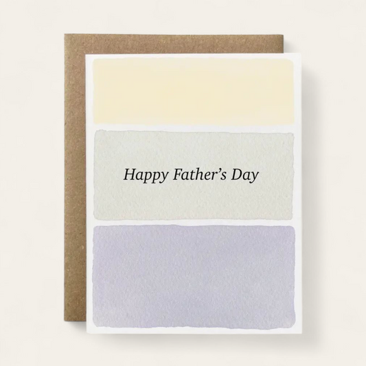 100% Recycled Natural Dye Father's Day Card - Vert. Stripes