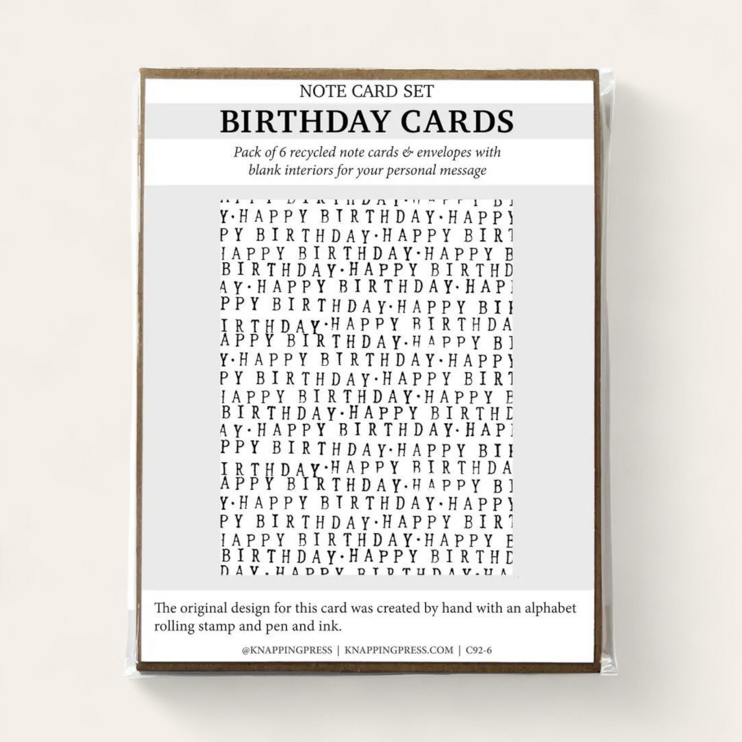 Minimalist Birthday Card Set (6)