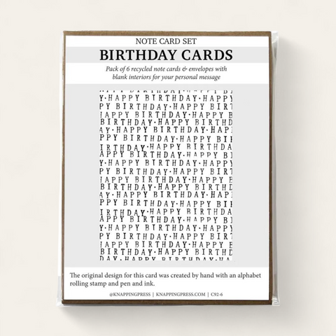 Minimalist Birthday Card Set (6)