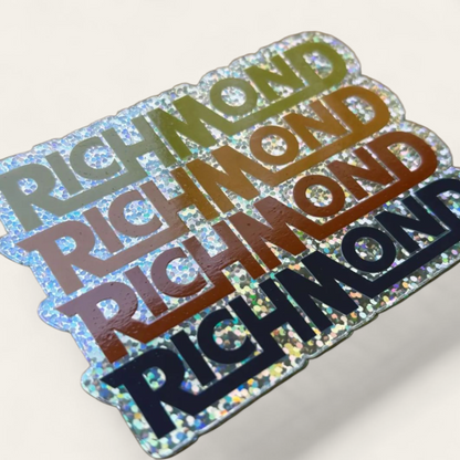 Richmond 4-Up Glitter Sticker