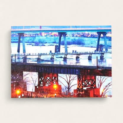 Criss Cross Over the James 8 x 10" Art Print: Blue / Matte / Individual