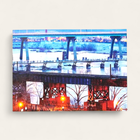 Criss Cross Over the James 8 x 10" Art Print: Blue / Matte / Individual