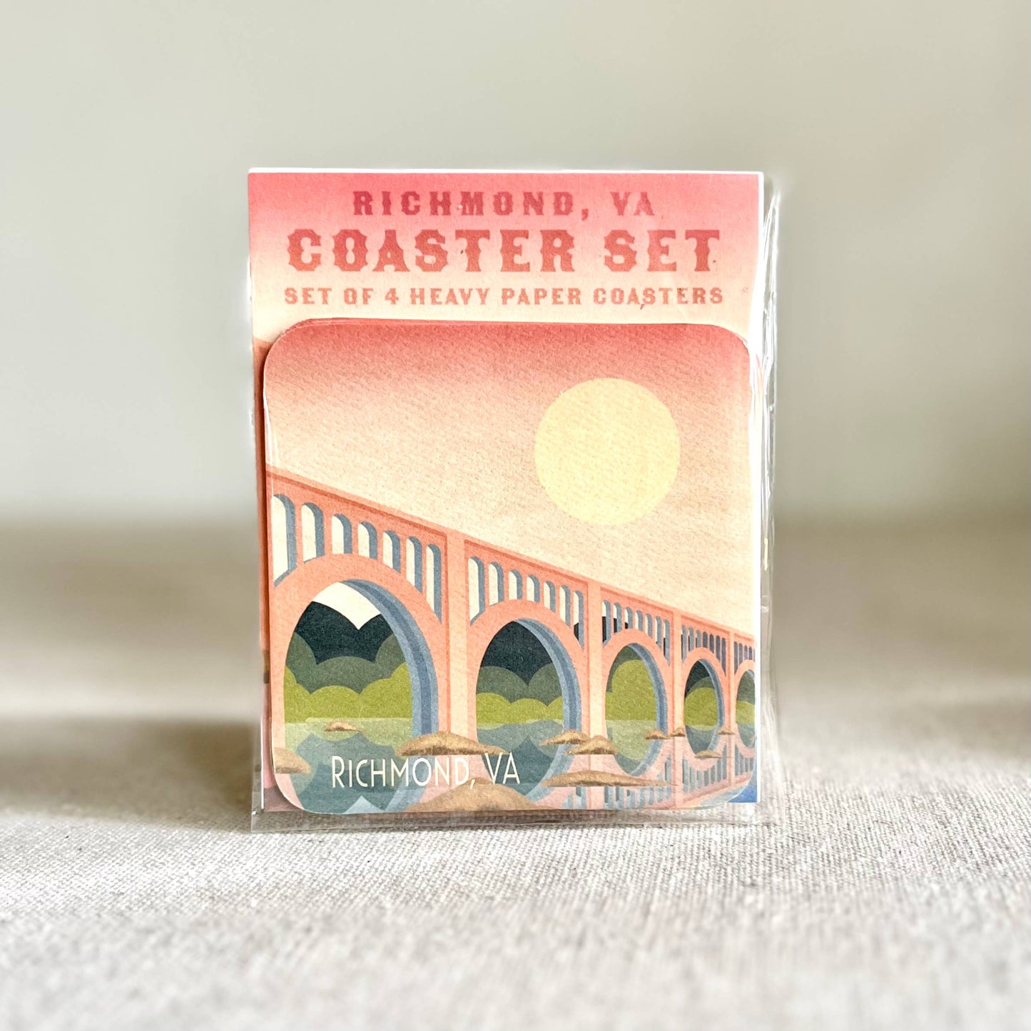 Richmond, VA Paper Coaster Set - Set of 4 Coasters