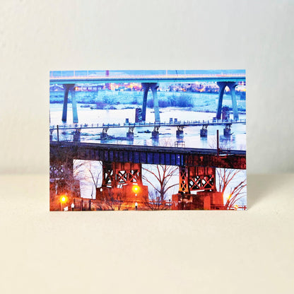 Criss Cross Over the James 5x7" Art Print: Blue / Matte / Individual