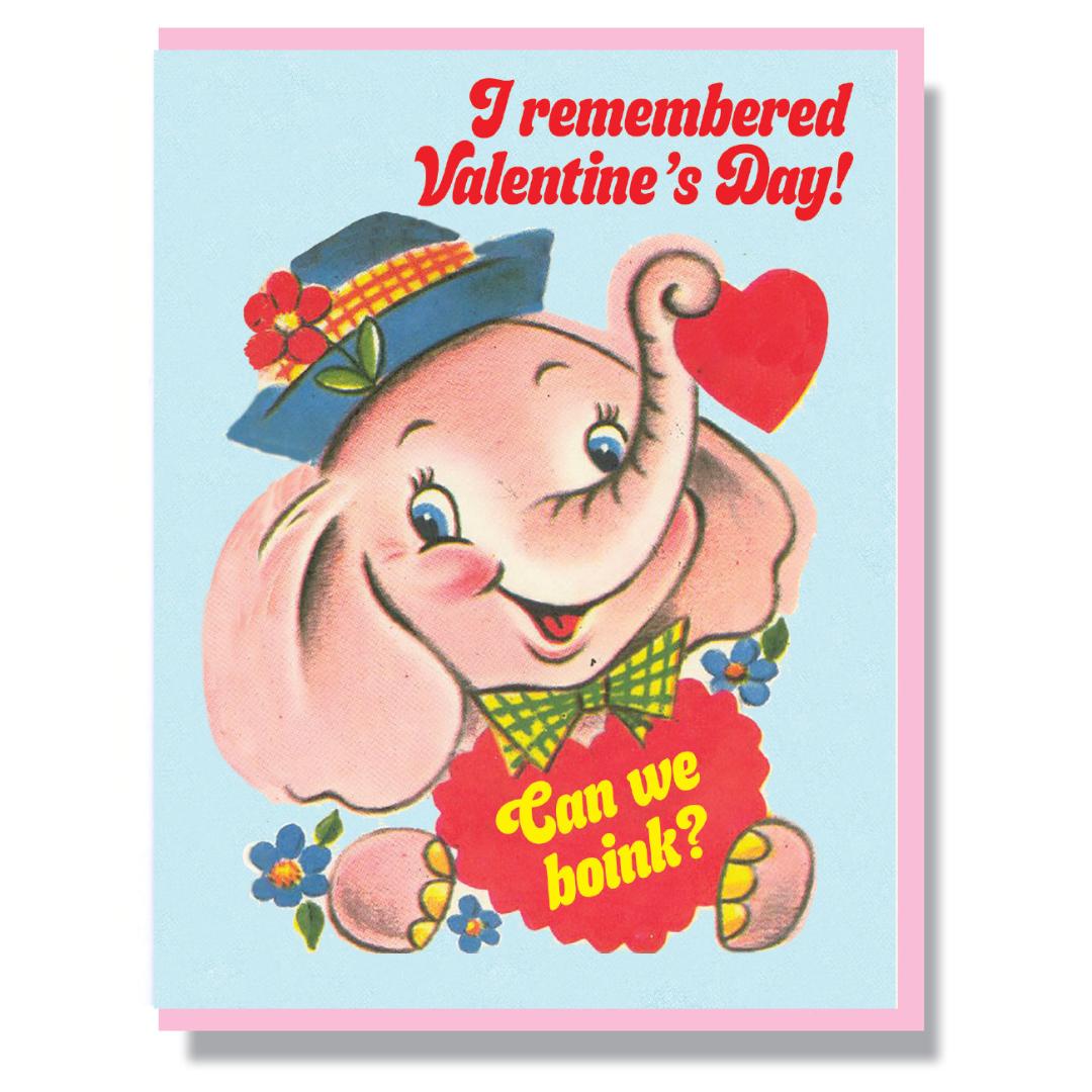 Elephant Valentine Greeting Card