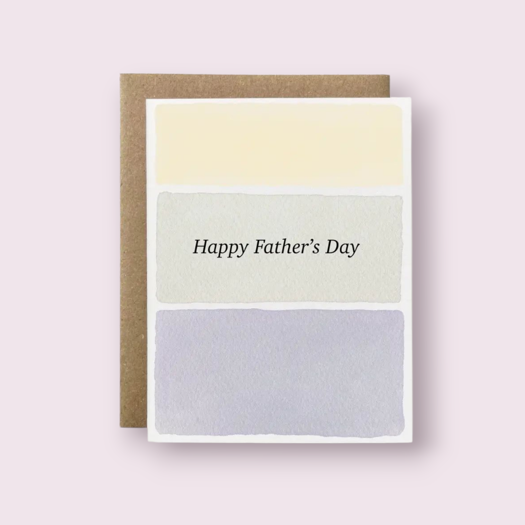 100% Recycled Natural Dye Father's Day Card - Vert. Stripes: Package-free