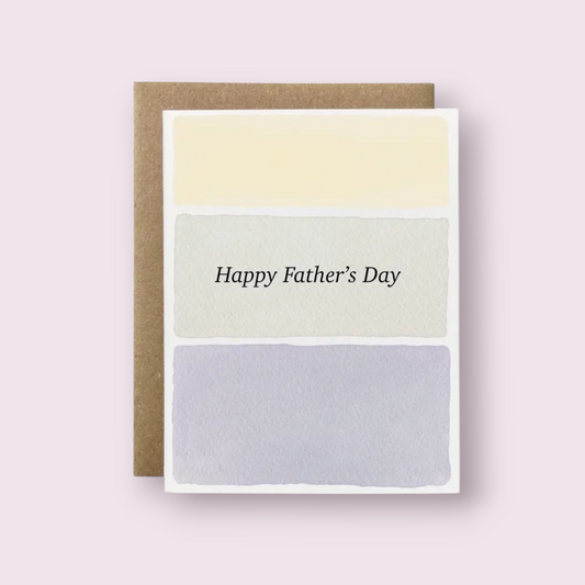 100% Recycled Natural Dye Father's Day Card - Vert. Stripes: Package-free