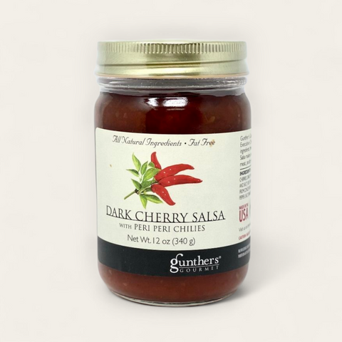 Gunther's Gourmet Dark Cherry Salsa with Peri Peri Peppers 12 oz. Jar