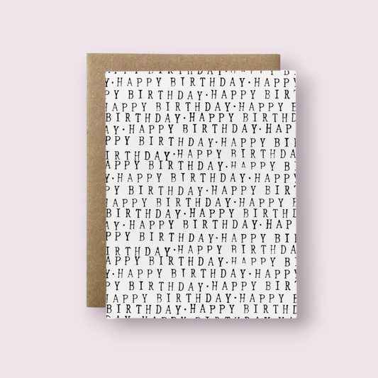 Minimalist Birthday Card(100% Recycled)