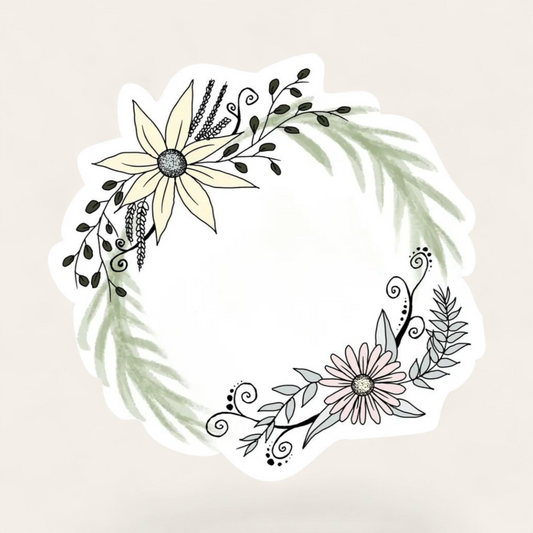 Floral Crown Sticker