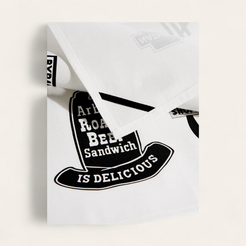 Retro Neon Signs of Richmond Tea Towel