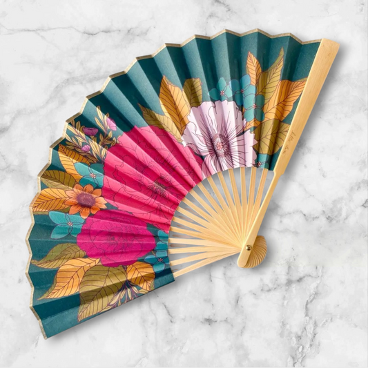 Floral Folding Hand Fan